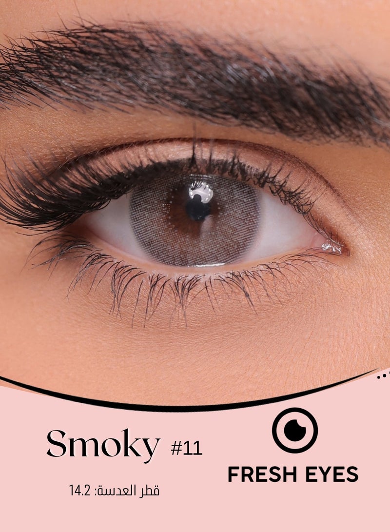 فريش آيز عدسات لاصقة ملونة يومية سموكي رمادي لمظهر طبيعي جذاب وراحة فائقة - Image 1